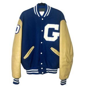 Vintage 1990 DeLong Varsity Letterman Greenville Comets Jacket Sz 44 Long